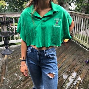 self cropped Irish Pub Atlantic City polo shirt